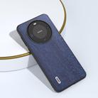 For Huawei Mate 60 ABEEL Wood Texture PU Phone Case(Blue) - 3