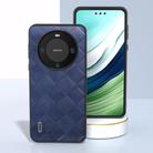 For Huawei Mate 60 ABEEL Weave Plaid PU Phone Case(Blue) - 2