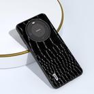 For Huawei Mate 60 ABEEL Genuine Leather Crocodile Pattern Black Edge Phone Case(Black) - 3