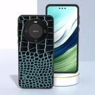 For Huawei Mate 60 ABEEL Genuine Leather Crocodile Pattern Black Edge Phone Case(Blue) - 2