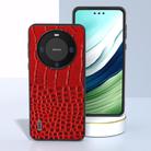 For Huawei Mate 60 ABEEL Genuine Leather Crocodile Pattern Black Edge Phone Case(Red) - 2