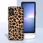 For Sony Xperia 5 V ABEEL Black Edge Leopard Phone Case(Leopard Print) - 2