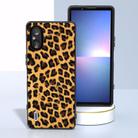 For Sony Xperia 5 V ABEEL Black Edge Leopard Phone Case(Golden Leopard) - 2