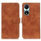 For Honor X5 Plus KHAZNEH Retro Texture Flip Leather Phone Case(Brown) - 1