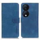 For Honor X7b KHAZNEH Retro Texture Flip Leather Phone Case(Blue) - 1