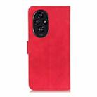 For Honor 200 KHAZNEH Retro Texture Flip Leather Phone Case(Red) - 3