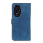 For Honor 200 KHAZNEH Retro Texture Flip Leather Phone Case(Blue) - 3