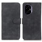 For Honor 400 KHAZNEH Retro Texture Flip Leather Phone Case(Black) - 1