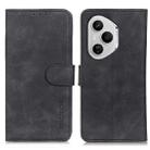 For Honor 400 Pro Global 160.8mm KHAZNEH Retro Texture Flip Leather Phone Case(Black) - 1