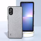 For Sony Xperia 5 V ABEEL Diamond Black Edge Phone Case(Jewel Silver) - 2