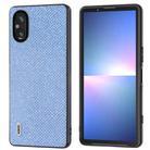 For Sony Xperia 5 V ABEEL Diamond Black Edge Phone Case(Sapphire Blue) - 1