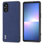 For Sony Xperia 5 V ABEEL Black Edge Genuine Leather Mino Phone Case(Royal Blue) - 1