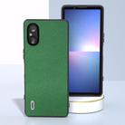 For Sony Xperia 5 V ABEEL Black Edge Genuine Leather Mino Phone Case(Green) - 2