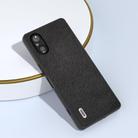 For Sony Xperia 5 V ABEEL Black Edge Genuine Leather Mino Phone Case(Black) - 3