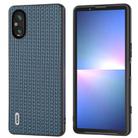 For Sony Xperia 5 V ABEEL Genuine Leather Luxury Black Edge Phone Case(Royal Blue) - 1