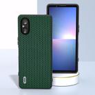 For Sony Xperia 5 V ABEEL Genuine Leather Luxury Black Edge Phone Case(Night Green) - 2