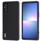 For Sony Xperia 5 V ABEEL Genuine Leather Silky Soft Black Edge Phone Case(Black) - 1