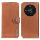 For Honor X9b KHAZNEH Cowhide Texture Horizontal Flip Leather Phone Case(Brown) - 1