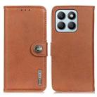 For Honor X8b KHAZNEH Cowhide Texture Horizontal Flip Leather Phone Case(Brown) - 1