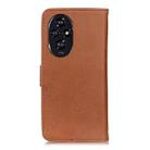 For Honor 200 Pro KHAZNEH Cowhide Texture Horizontal Flip Leather Phone Case(Brown) - 3