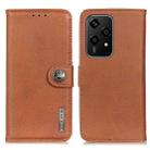 For Honor 200 Lite Global KHAZNEH Cowhide Texture Horizontal Flip Leather Phone Case(Brown) - 1