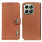 For Honor X6b KHAZNEH Cowhide Texture Horizontal Flip Leather Phone Case(Brown) - 1