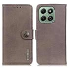 For Honor X6b KHAZNEH Cowhide Texture Horizontal Flip Leather Phone Case(Khaki) - 1