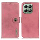 For Honor X6b KHAZNEH Cowhide Texture Horizontal Flip Leather Phone Case(Pink) - 1