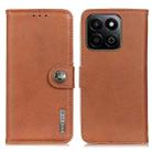 For Honor 200 Smart / Play 60 Plus KHAZNEH Cowhide Texture Horizontal Flip Leather Phone Case(Brown) - 1