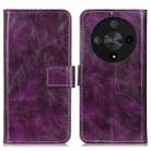 For Honor X9b Retro Crazy Horse Texture Flip Leather Phone Case(Purple) - 1