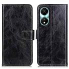 For Honor X5 Plus Retro Crazy Horse Texture Flip Leather Phone Case(Black) - 1