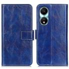 For Honor X5 Plus Retro Crazy Horse Texture Flip Leather Phone Case(Blue) - 1