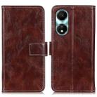 For Honor X5 Plus Retro Crazy Horse Texture Flip Leather Phone Case(Brown) - 1