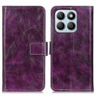 For Honor X8b Retro Crazy Horse Texture Flip Leather Phone Case(Purple) - 1