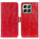 For Honor X6b Retro Crazy Horse Texture Flip Leather Phone Case(Red) - 1