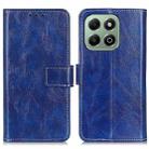 For Honor X6b Retro Crazy Horse Texture Flip Leather Phone Case(Blue) - 1