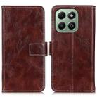 For Honor X6b Retro Crazy Horse Texture Flip Leather Phone Case(Brown) - 1