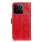 For Honor 200 Smart Retro Crazy Horse Texture Flip Leather Phone Case(Red) - 3