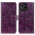 For Honor 400 Lite Global Retro Crazy Horse Texture Flip Leather Phone Case(Purple) - 1