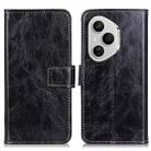 For Honor 400 Pro Global 160.8mm Retro Crazy Horse Texture Flip Leather Phone Case(Black) - 1