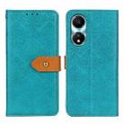 For Honor X5 Plus European Floral Embossed Leather Phone Case(Blue) - 1