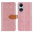 For Honor X5 Plus European Floral Embossed Leather Phone Case(Pink) - 1