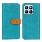 For Honor X8b European Floral Embossed Leather Phone Case(Blue) - 1