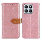 For Honor X8b European Floral Embossed Leather Phone Case(Pink) - 1