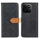 For Honor 200 Smart / Play 60 Plus European Floral Embossed Leather Phone Case(Black) - 1