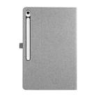 For Samsung Galaxy Tab S10 FE+ Fabric Texture Horizontal Flip Leather Tablet Case(Grey) - 3