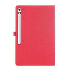 For Samsung Galaxy Tab S10 FE+ Fabric Texture Horizontal Flip Leather Tablet Case(Red) - 3