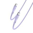 Yesido CA152 PD 60W USB-C / Type-C to USB-C / Type-C Silicone Charging Data Cable, Length: 1m(Purple) - 1