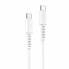 Yesido CA154 PD 60W USB-C / Type-C to USB-C / Type-C Charging Data Cable, Length: 1m(White) - 1