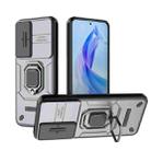 For Honor 90 Lite 5G Sliding Camshield TPU + PC Shockproof Phone Case with Holder(Grey) - 1